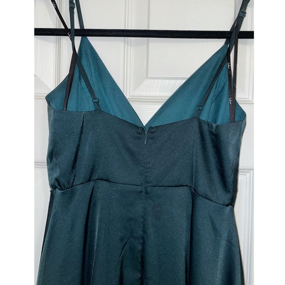 COPY - Lulu’s Emerald Green Satin Maxi Dress Size XS - Picture 8 of 10